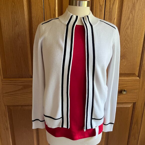 TALBOTS - Coolmax Tipped Knit Jacket -- NEW with Tag - Picture 10 of 10